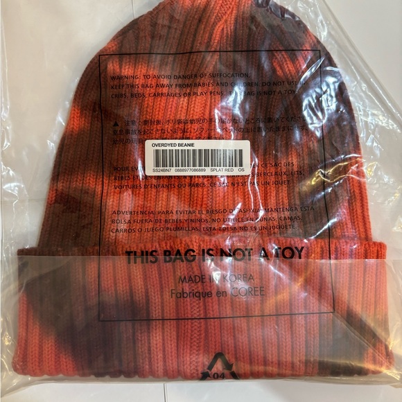 Supreme Overdyed Beanie Splatter Red SS24 - Picture 4 of 5